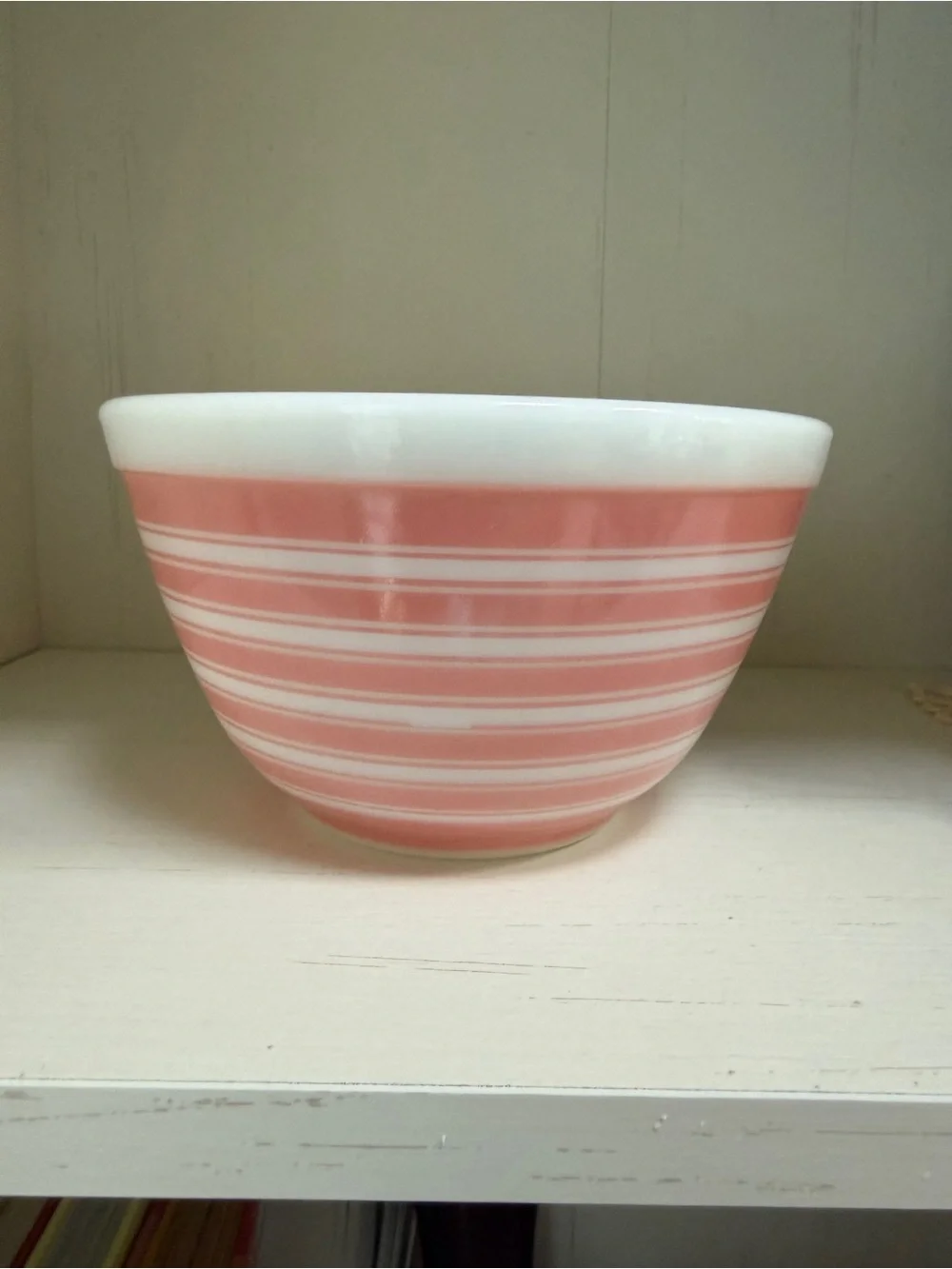 Pyrex 401 Pink Stripe Mixing Bowl